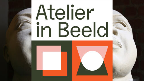 Atelier in Beeld - logo + beeldhouwwerk