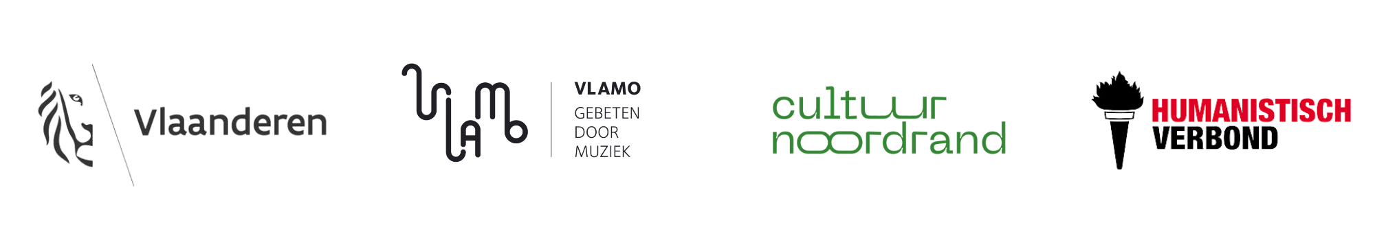 Logo's Vlaanderen, VLAMO, Cultuur Noordrand en Humanistisch Verbond